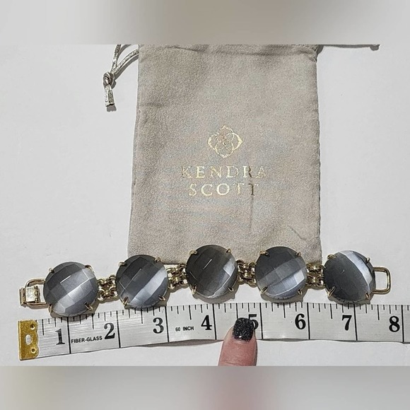 Kendra Scott Cassie‎ Bracelet Grey Slate and gold plated - Picture 8 of 8
